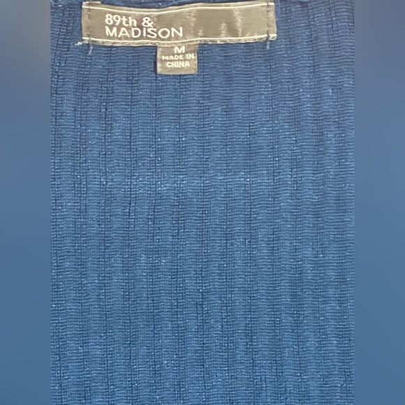 89th & Madison Blue Open Front Cardigan Sweater - Picture 7 of 7